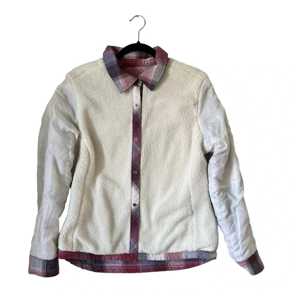 Free Country Sherpa-Lined Plaid Shacket - Size Medium - Picture 3 of 9